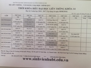 2- Thời Khóa biểu Đại học Liên thông Khóa 14 1