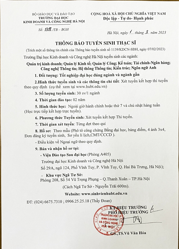 THÔNG TIN TUYỂN SINH 1